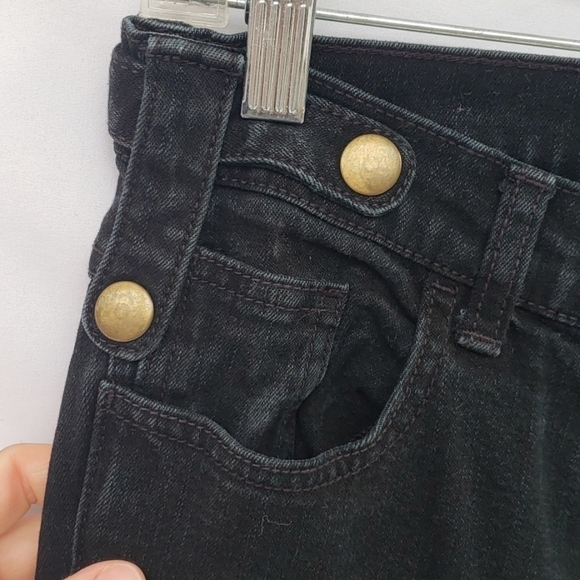 UO midrise Black Skinny Denim w/Ankle Buttons - Picture 7 of 9